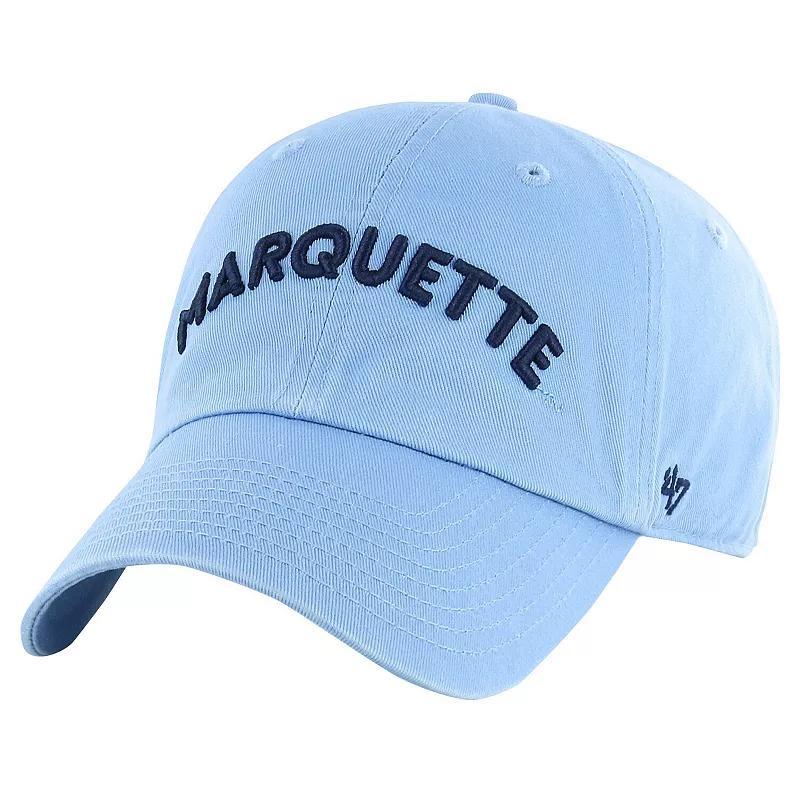 47 Brand Mens Light Blue Marquette Golden Eagles Clean Up Adjustable Hat Product Image