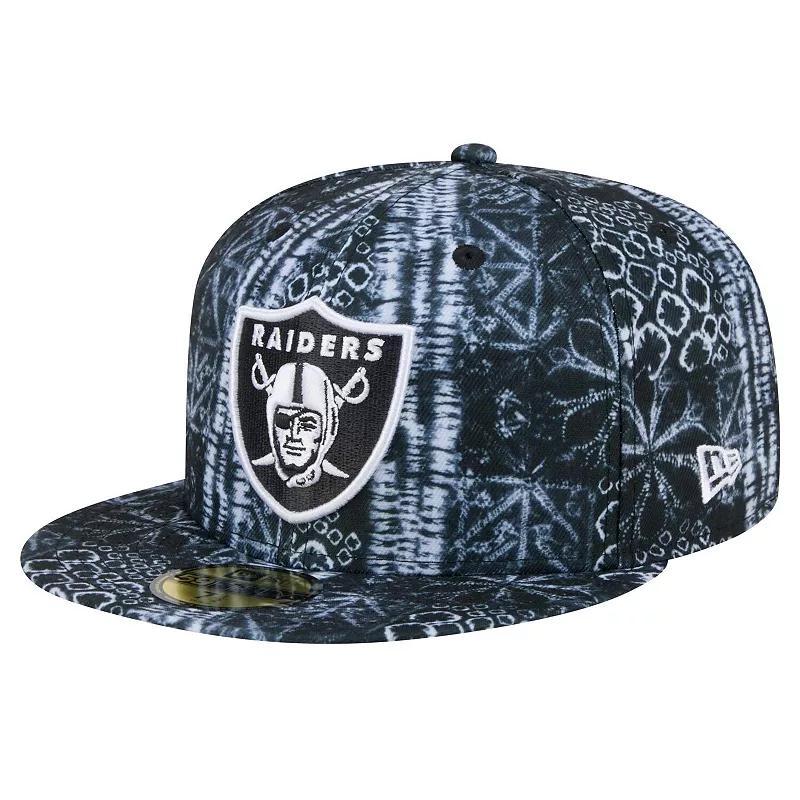 Mens New Era Black Las Vegas Raiders Shibori 59FIFTY Fitted Hat Product Image