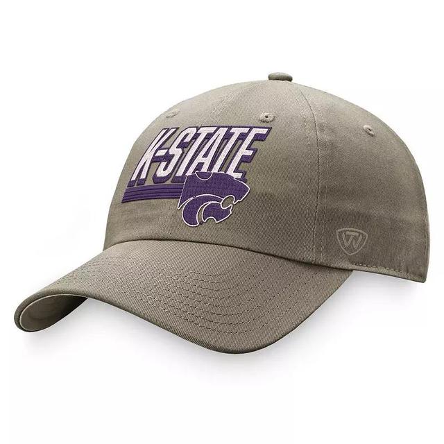 Mens Top of the World Khaki Kansas State Wildcats Slice Adjustable Hat Product Image