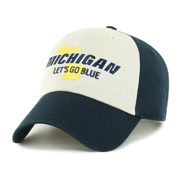 NCAA Michigan Wolverines Mens Fabric Washed Relaxed Fit Hat Product Image