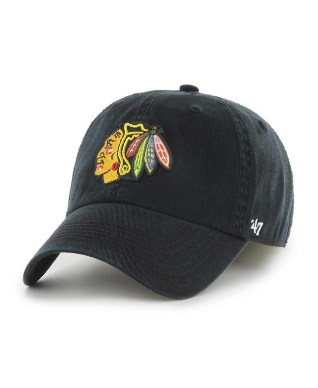 Mens 47 Brand Black Chicago Blackhawks Classic Franchise Fitted Hat Product Image