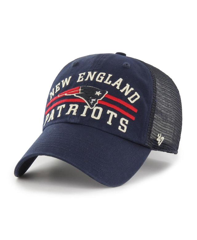 Mens 47 Navy New England Patriots Highpoint Trucker Clean Up Snapback Hat Product Image