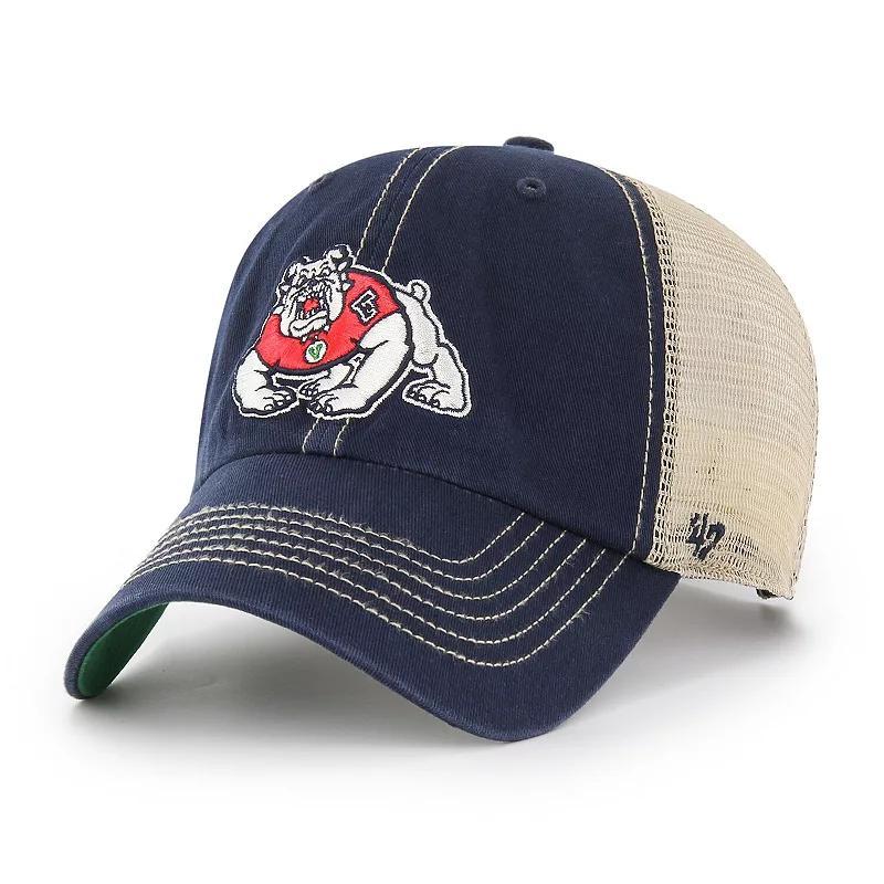 Mens 47 Brand Navy Fresno State Bulldogs Trawler Trucker Snapback Hat Product Image