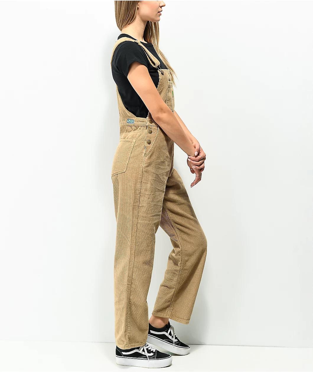 Empyre Suzie Khaki Corduroy Overalls Product Image