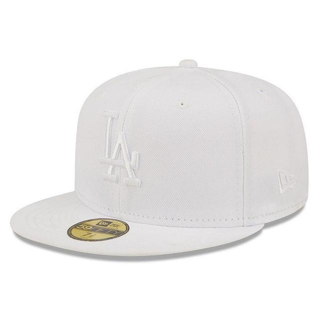 Mens New Era Los Angeles Dodgers White 59FIFTY Fitted Hat Product Image