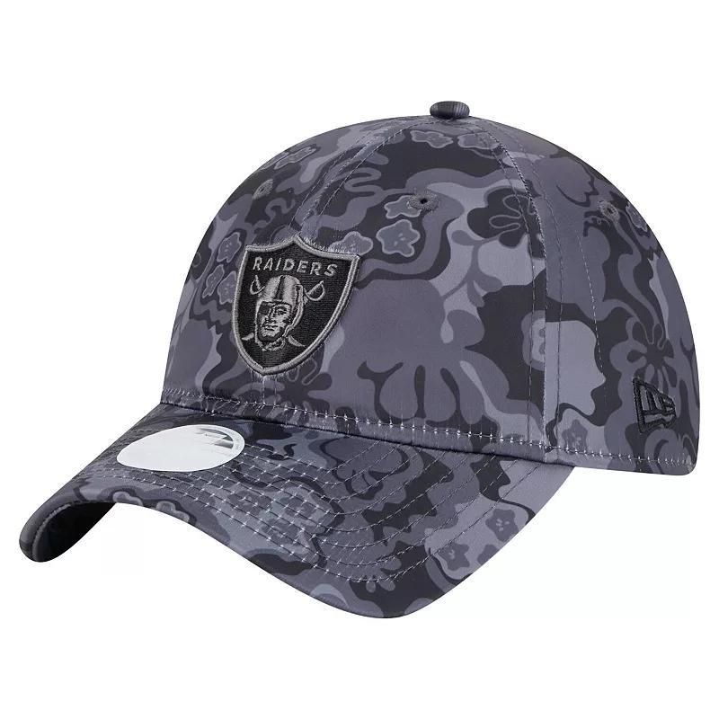 Womens New Era Black Las Vegas Raiders Trippy 9TWENTY Adjustable Hat Product Image