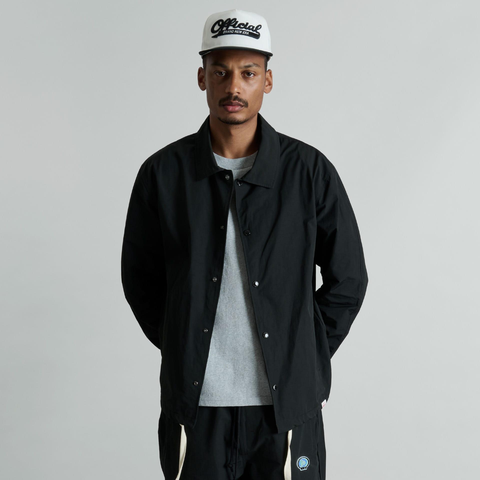 Brand New Era Marvin Black Coach's Jacket Male Product Image