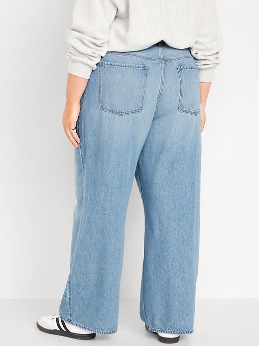 Mid-Rise Baggy Wide-Leg Jeans Product Image