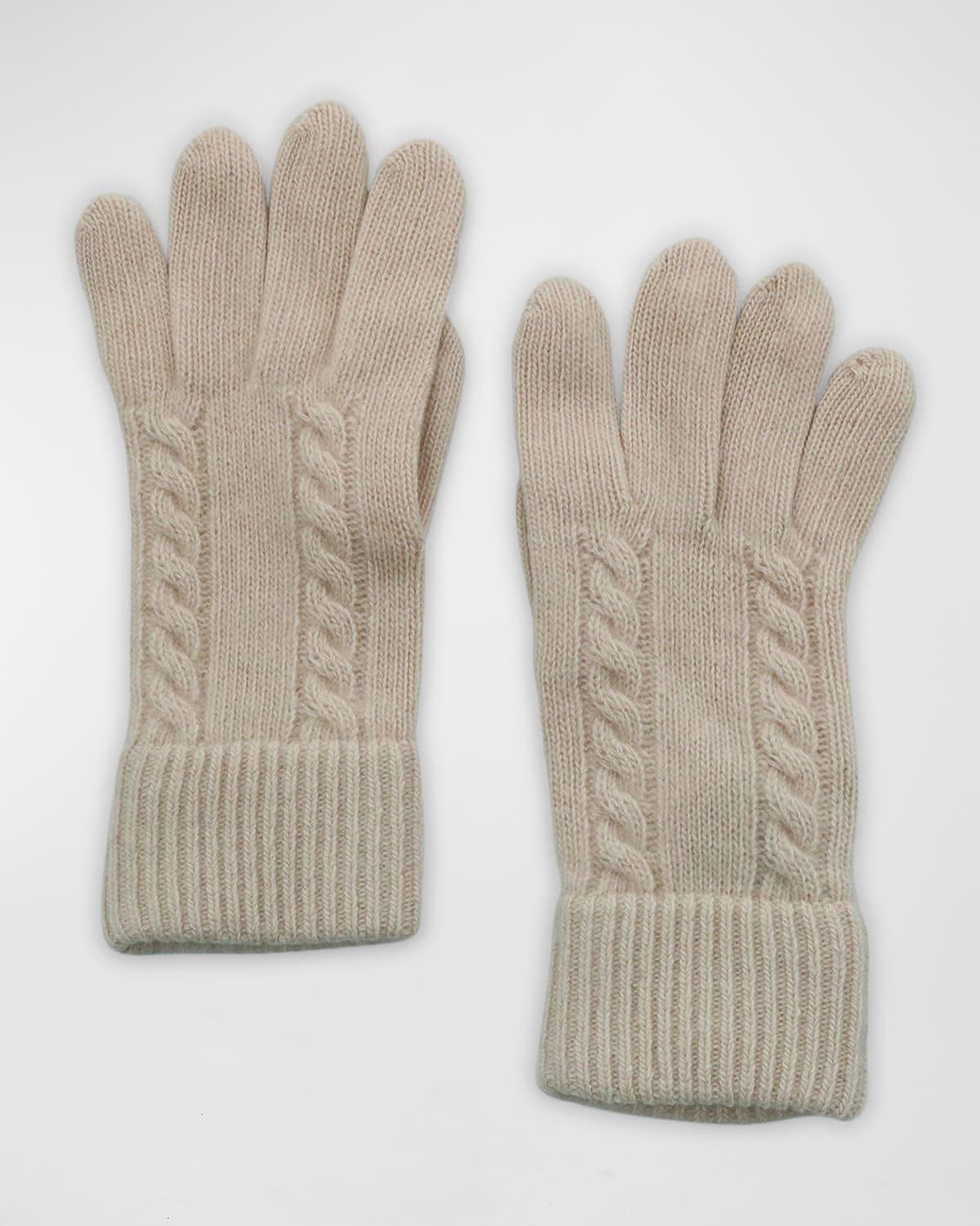 Cashmere Cable Knit Gloves Product Image