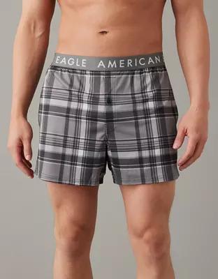 AEO Plaid Ultra Soft Pocket Boxer Short Product Image