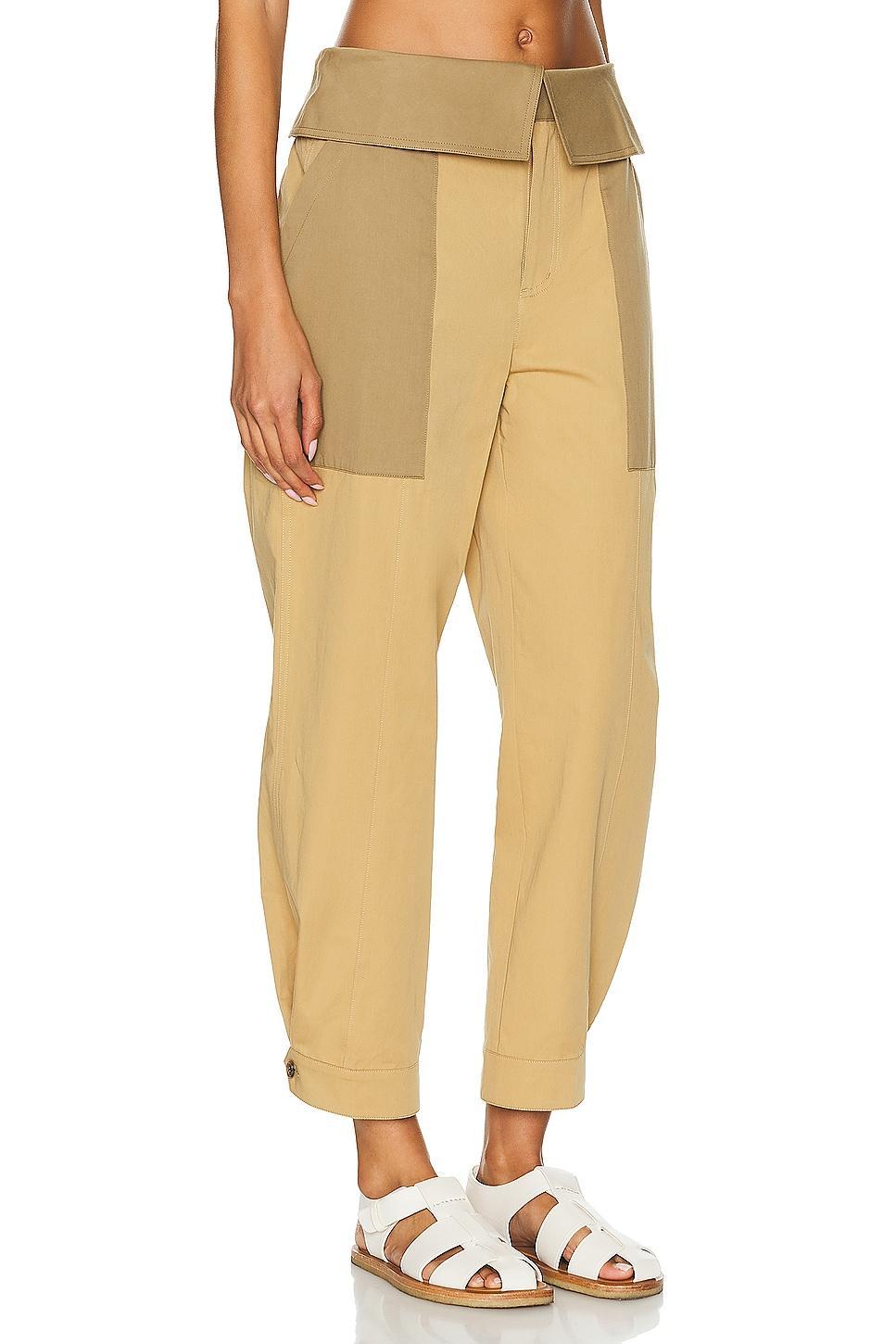 Womens Cotton Foldover Trousers Product Image