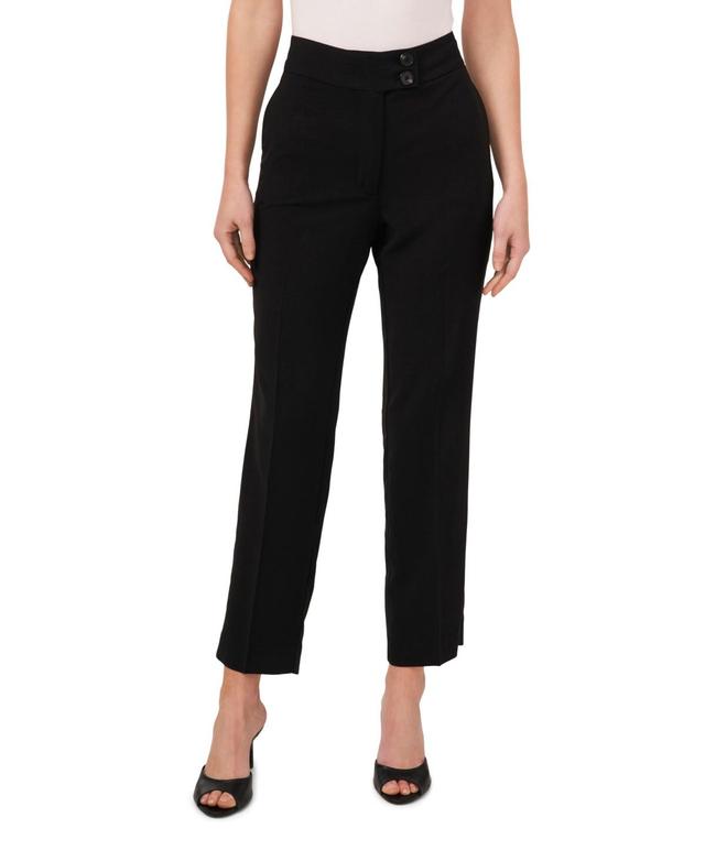 CeCe Womens Wear to Work Cropped Pants with Wide Waistband Product Image