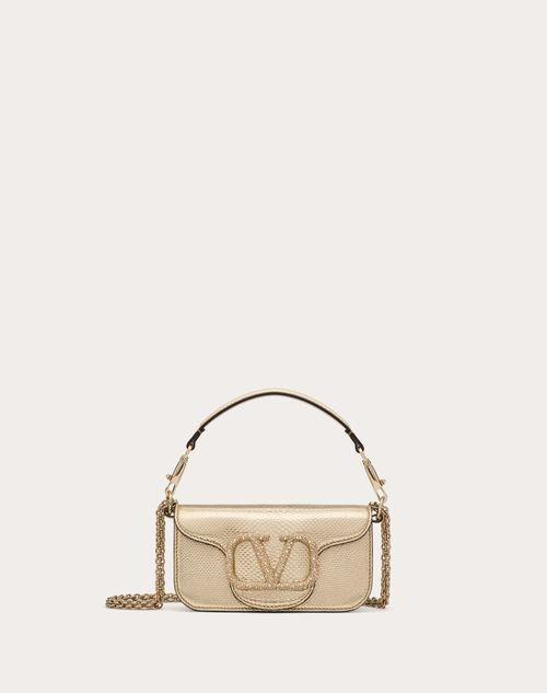 VALENTINO GARAVANI VALENTINO GARAVANI LOCÒ SMALL SHOULDER BAG IN METALLIC KARUNG Product Image