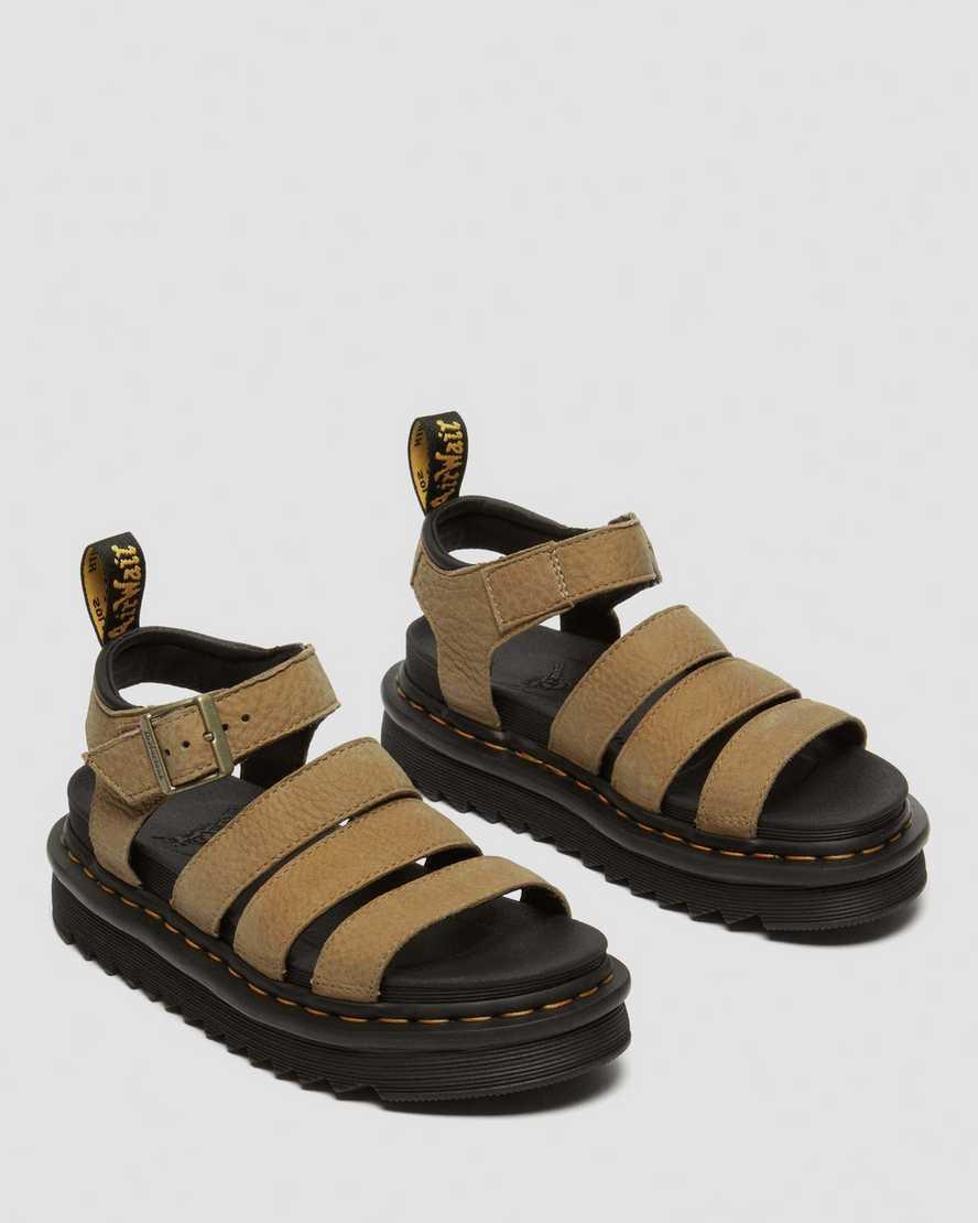 Blaire Tumbled Nubuck Leather Sandals Product Image