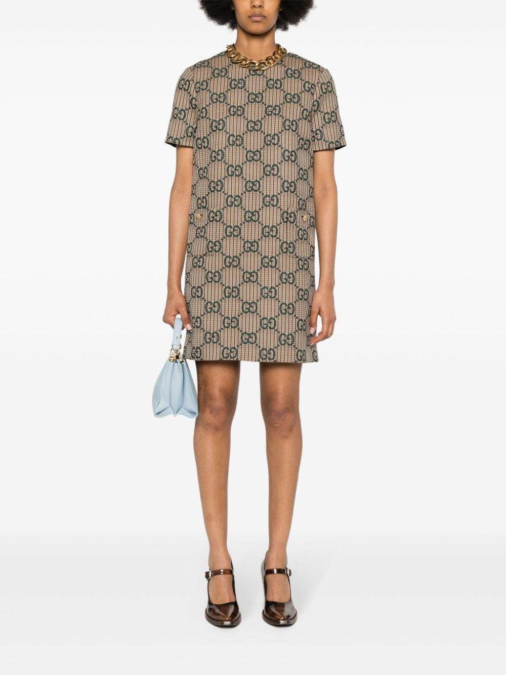 GG-jacquard wool dress Product Image