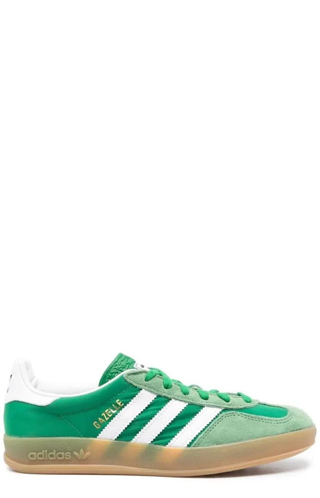 Gazelle 3-stripes Logo Sneakers In Green Product Image