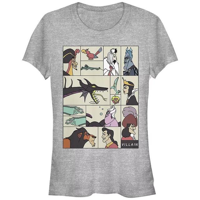 Disneys Villains Juniors Profiles Tee, Girls Athletic Grey Product Image