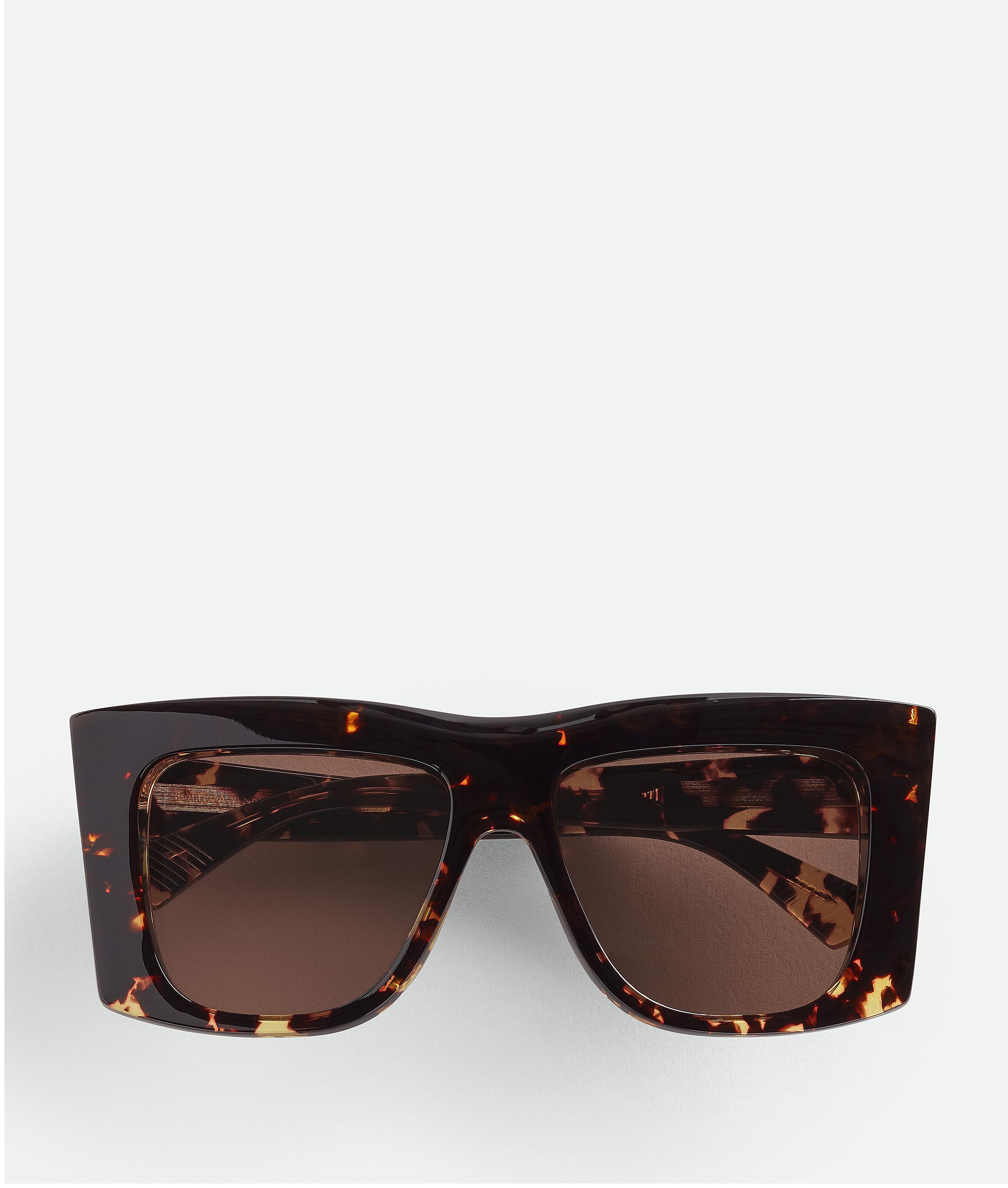 Women's Visor Recycled Acetate Square Sunglasses in Havana / Brown Product Image