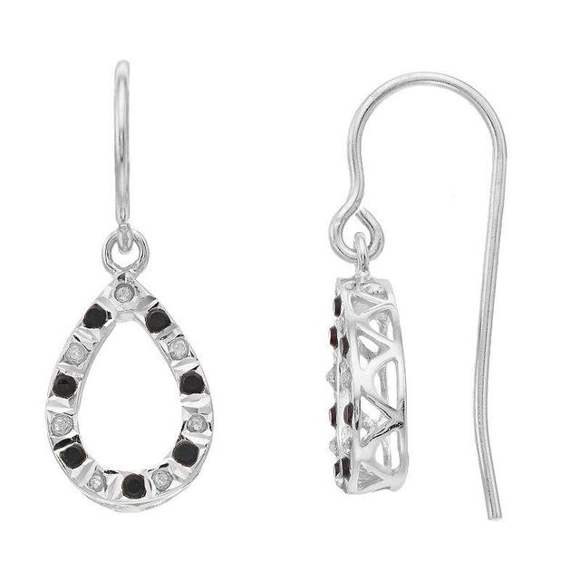 Diamond Mystique Platinum Over Silver & Diamond Accent Drop Earrings, Womens, White Over Silver Product Image