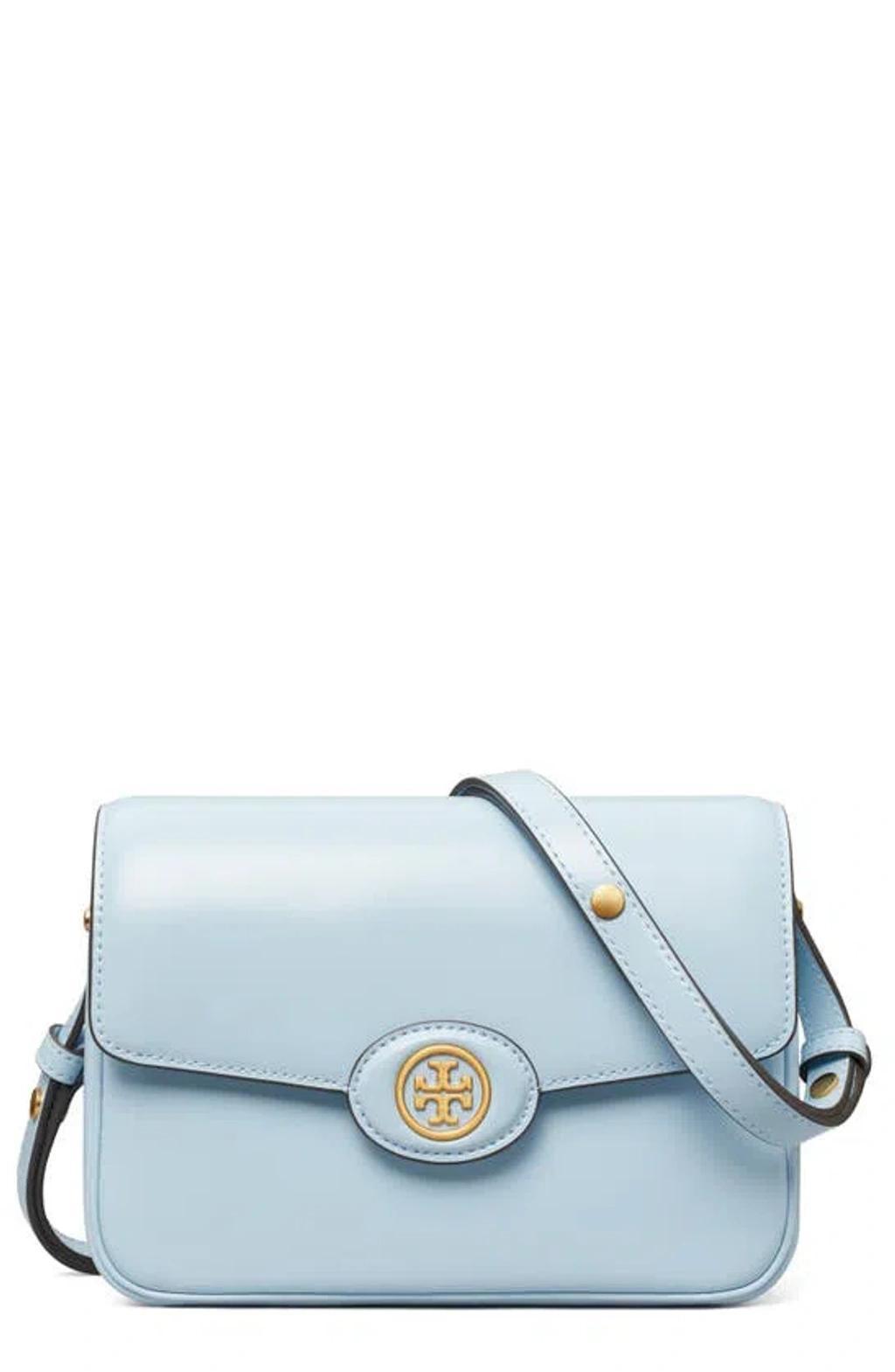 Robinson Spazzolato Leather Convertible Shoulder Bag In Pale Blue Product Image