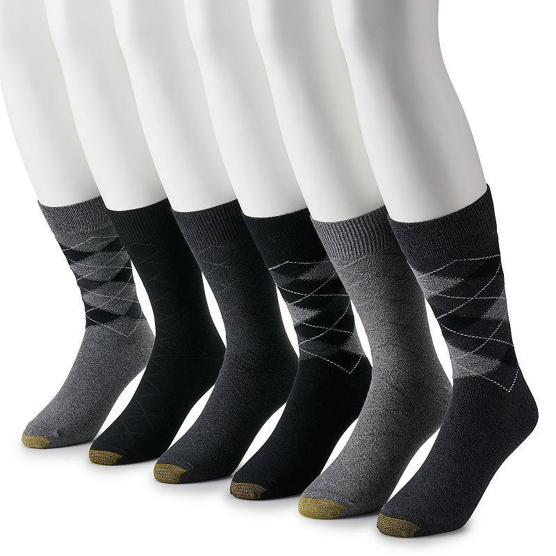 Mens GOLDTOE 6-pack Cambell Argyle Crew Socks Product Image