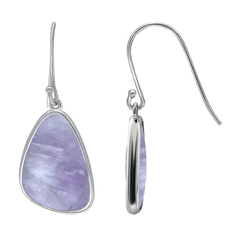 Aleure Precioso Sterling Silver Freeform Sodalite Drop Earrings, Womens, Purple Product Image