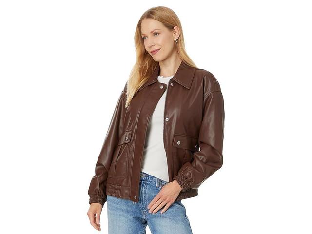 Levi's(r) Faux Leather Bomber (Chocolate ) Women's Jacket Product Image