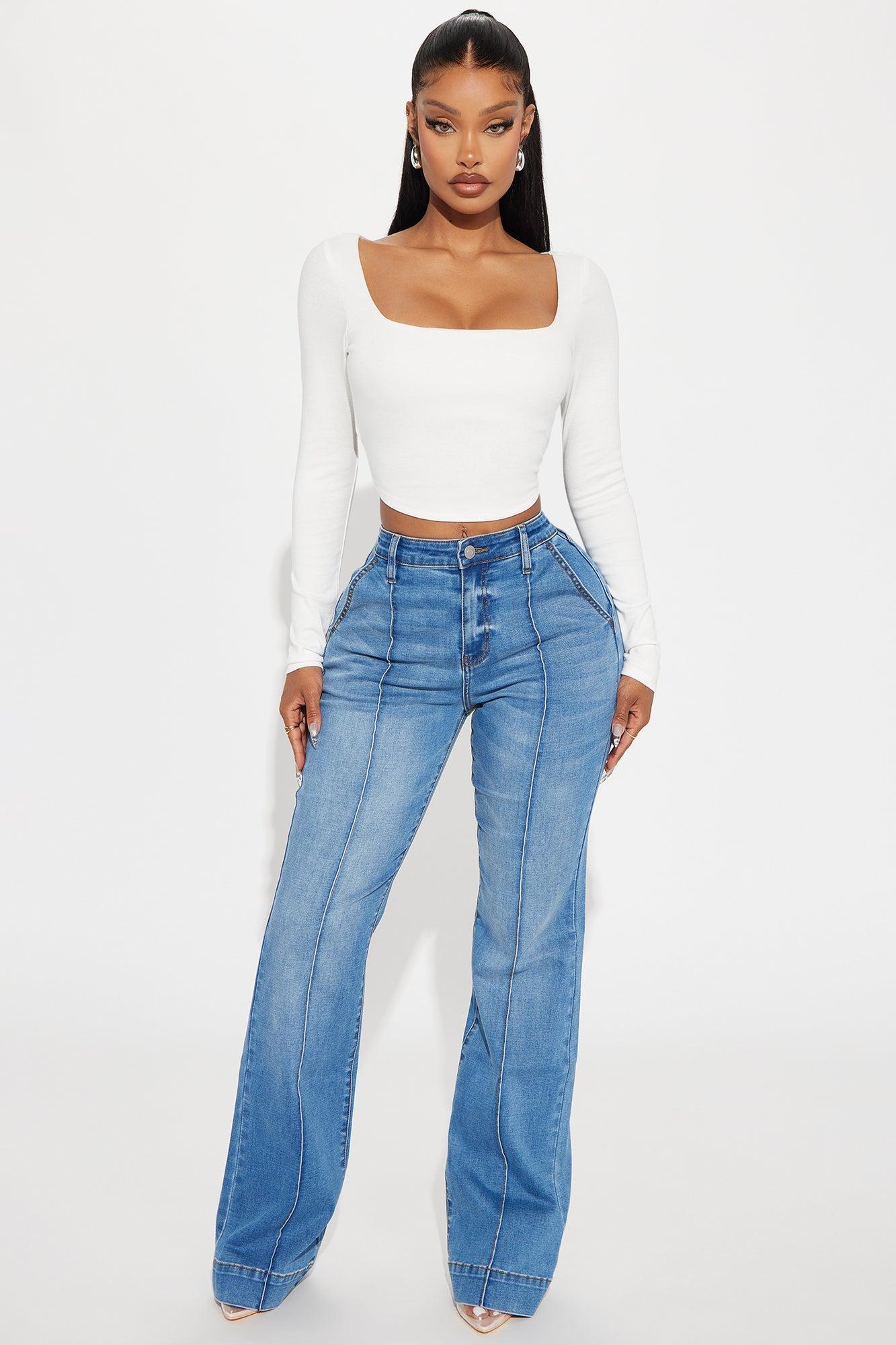 Olivia Long Sleeve Top - White Product Image