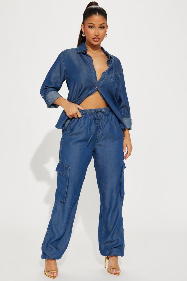 Change The Vibe Pant Set - Dark Wash Product Image