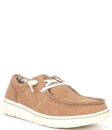 Ariat Womens Hilo Floral Embossed Leather Sneaker Moccasins Product Image