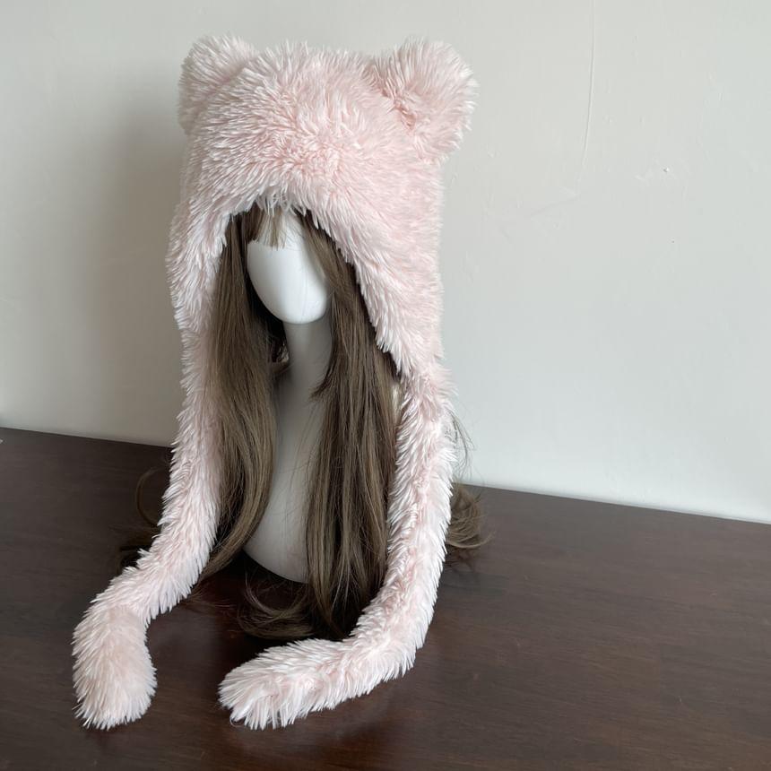 Plain Ear Fluffy Hat Product Image