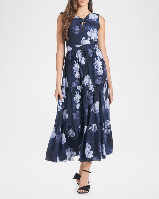 Anaisha Tiered Floral-Print Midi Dress Product Image