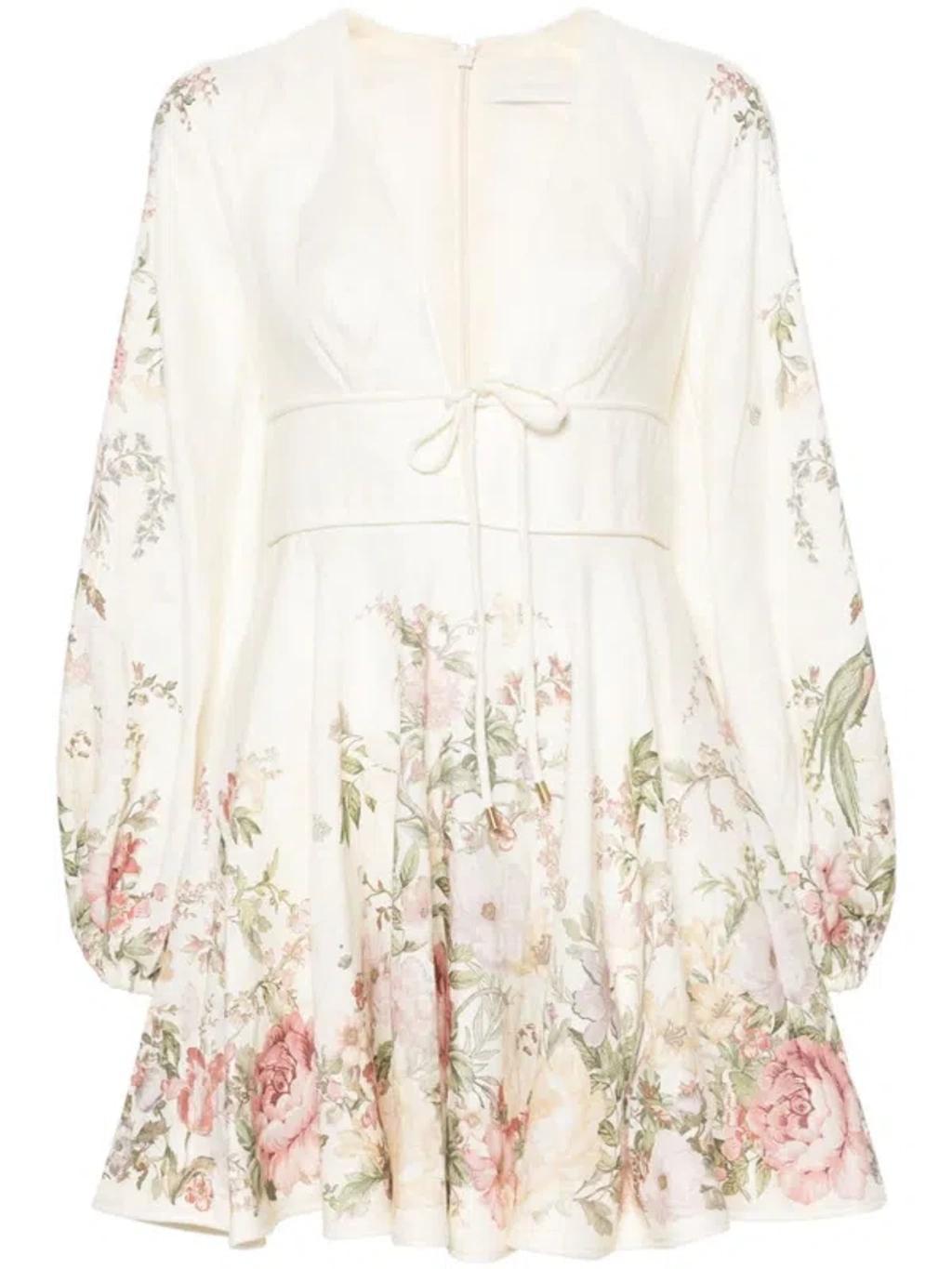 ZIMMERMANN Waverly Short Dress In White Product Image