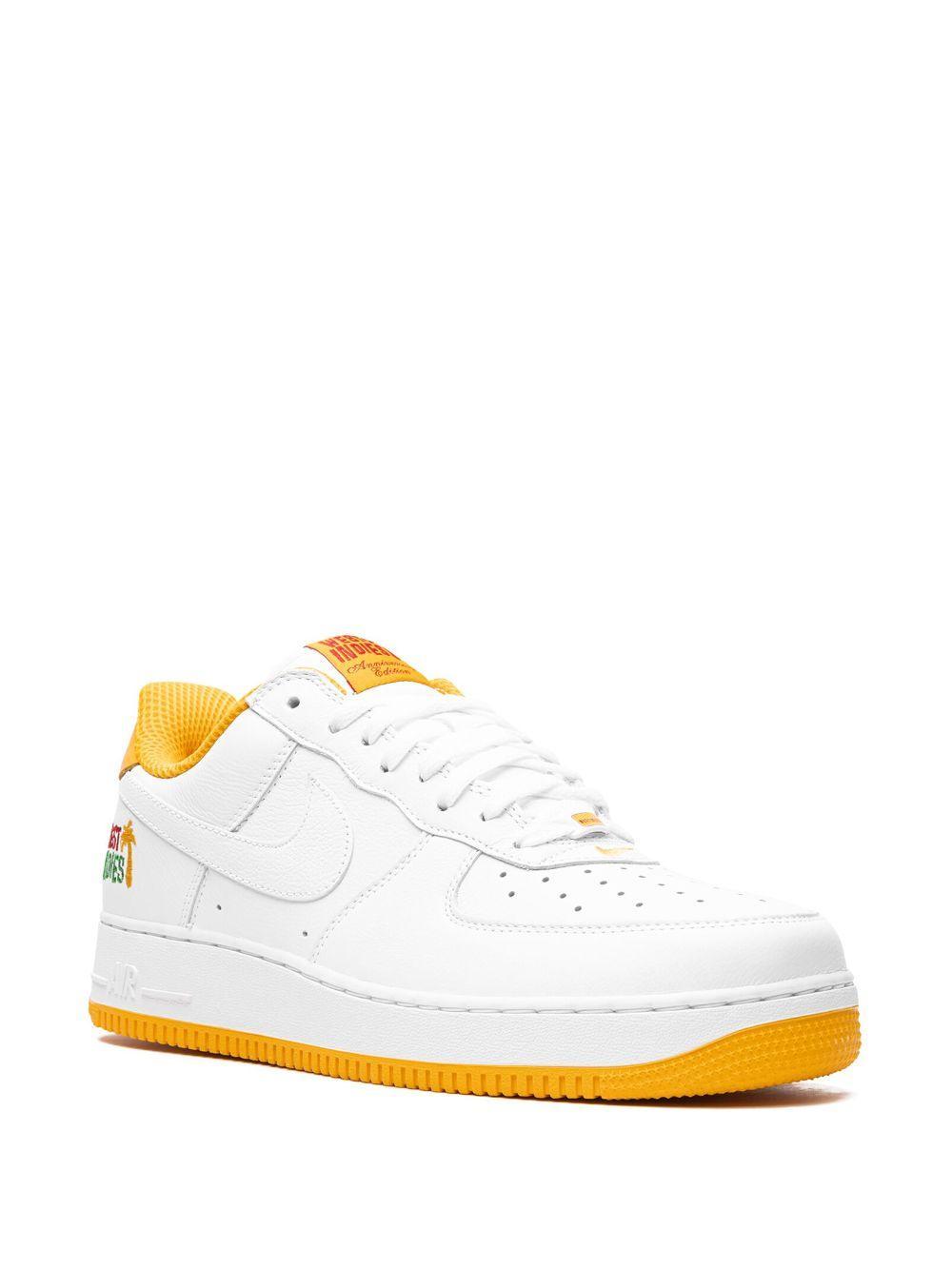 NIKE Air Force 1 Leather Sneakers In White Product Image