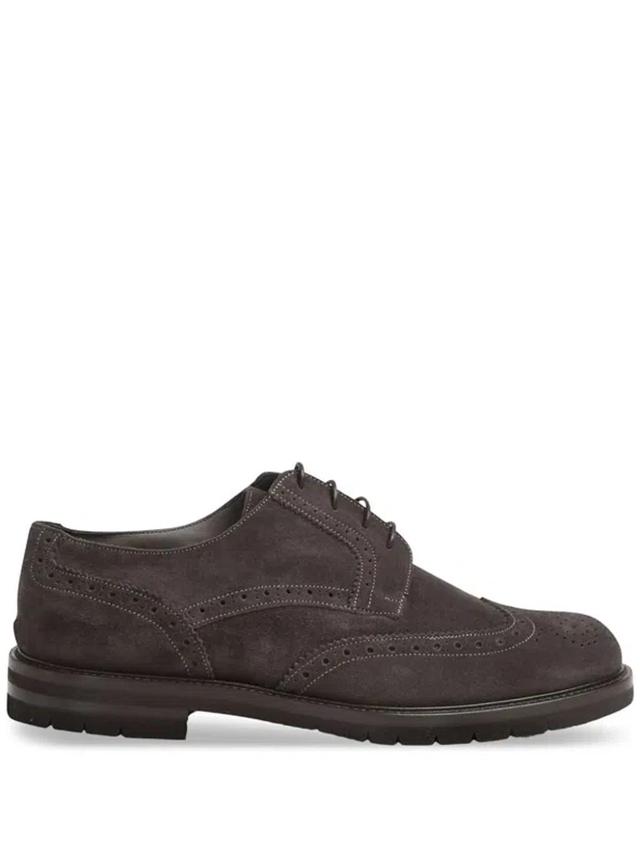 Suede Brogues In Grey Product Image