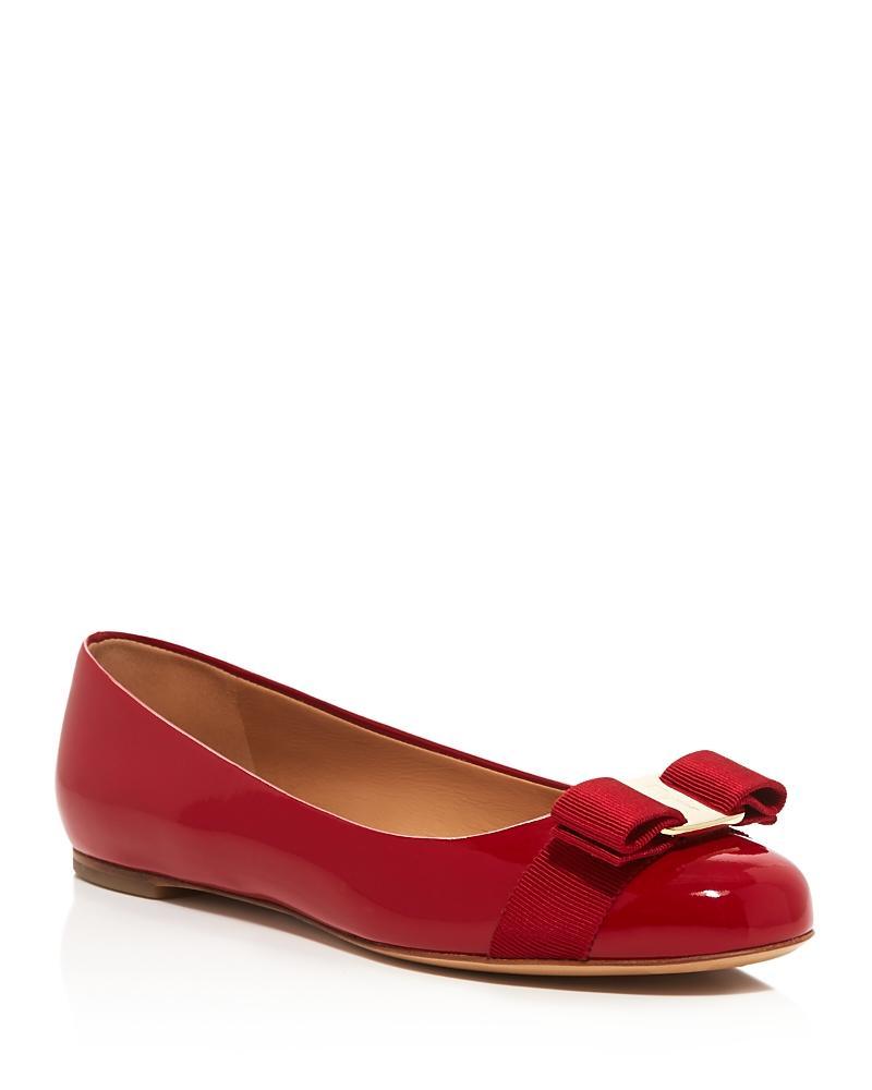 FERRAGAMO Varina Leather Flat Product Image