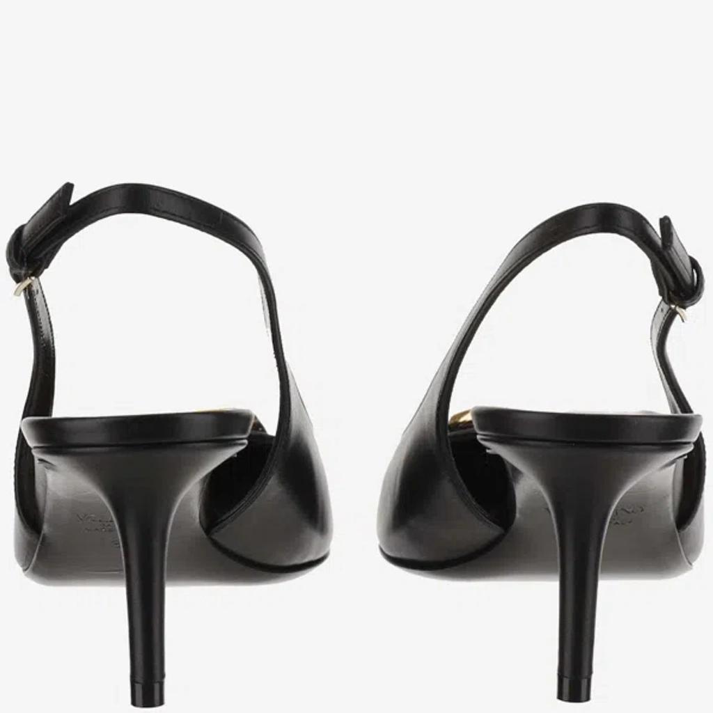 VALENTINO GARAVANI Vlogo The Bold Edition Slingback Décolleté In 60mm Calf Leather In Black Product Image