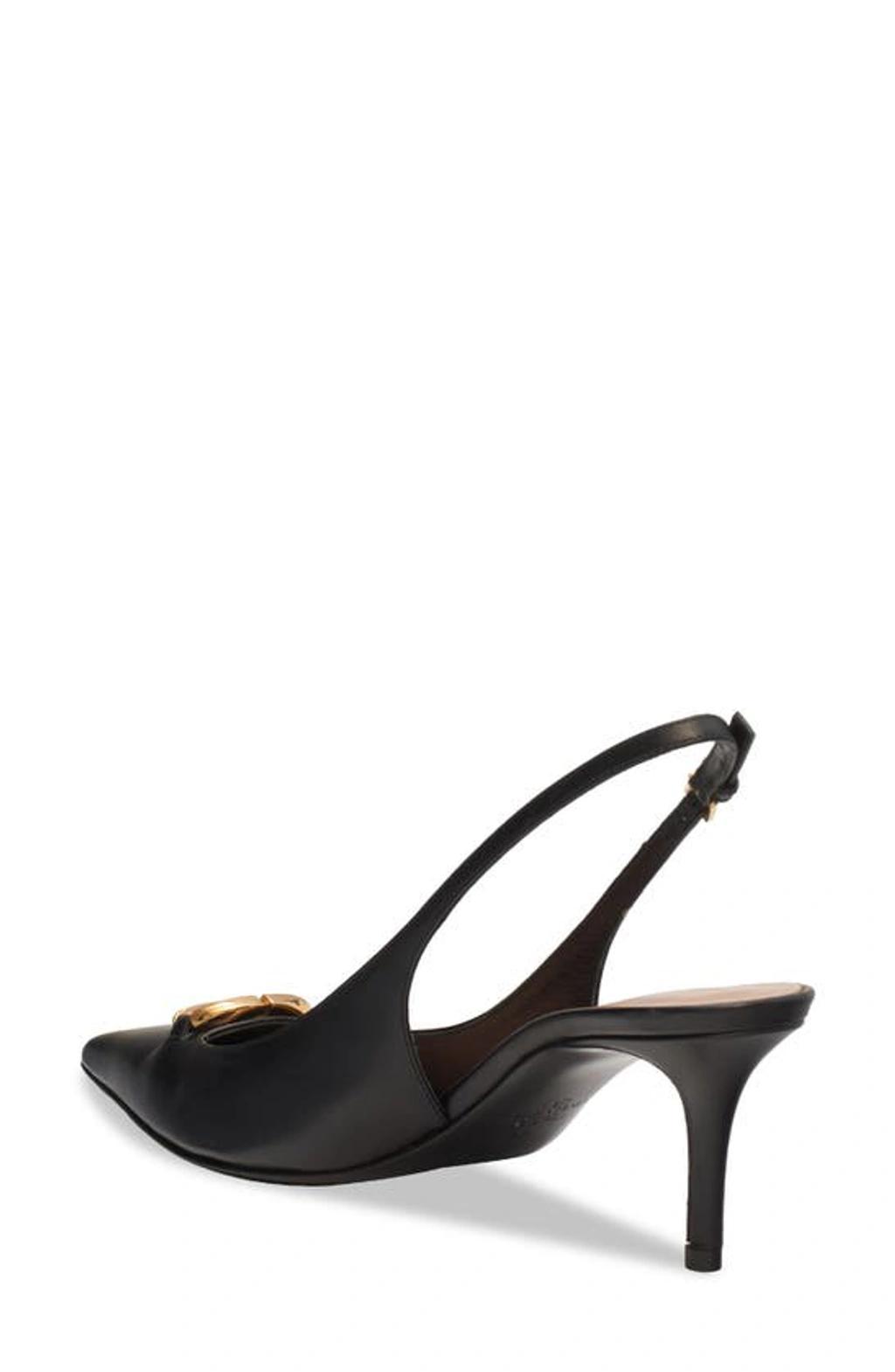 Vlogo Moon Pointed Toe Slingback Pump In Black Product Image