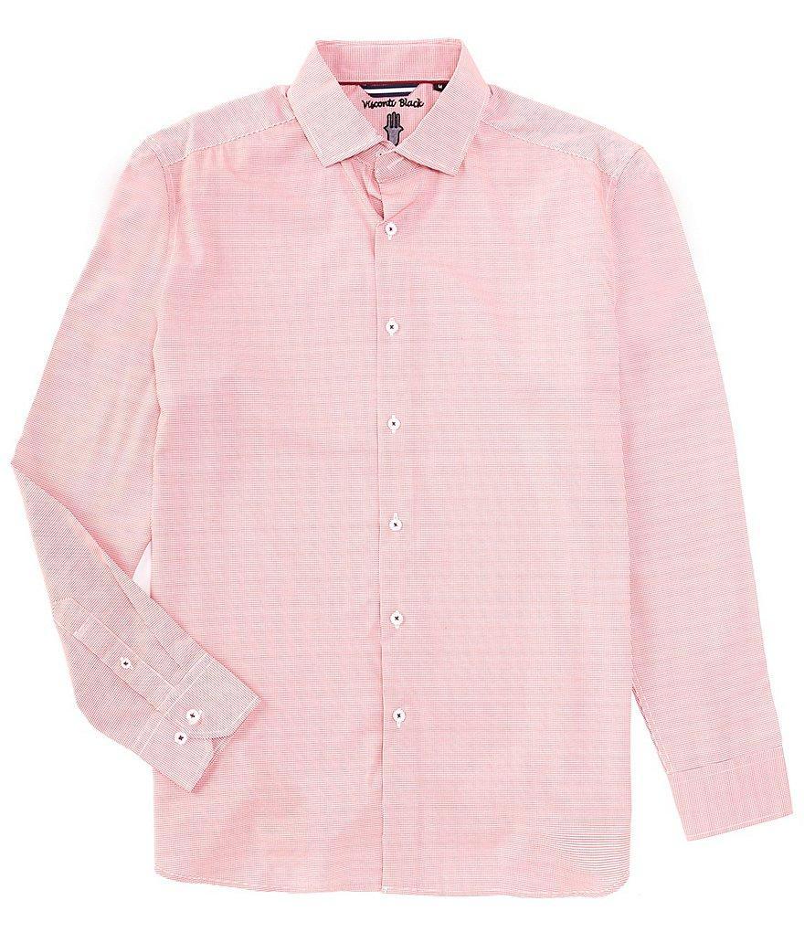 Visconti Stretch Mini Geo Print Long Sleeve Woven Shirt Product Image