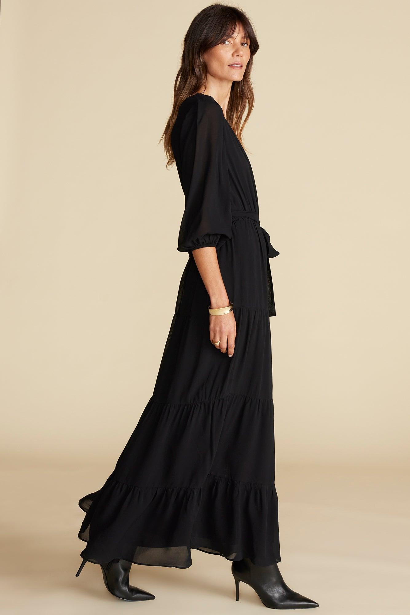 Marceau Viscose Maxi Dress - Black Product Image