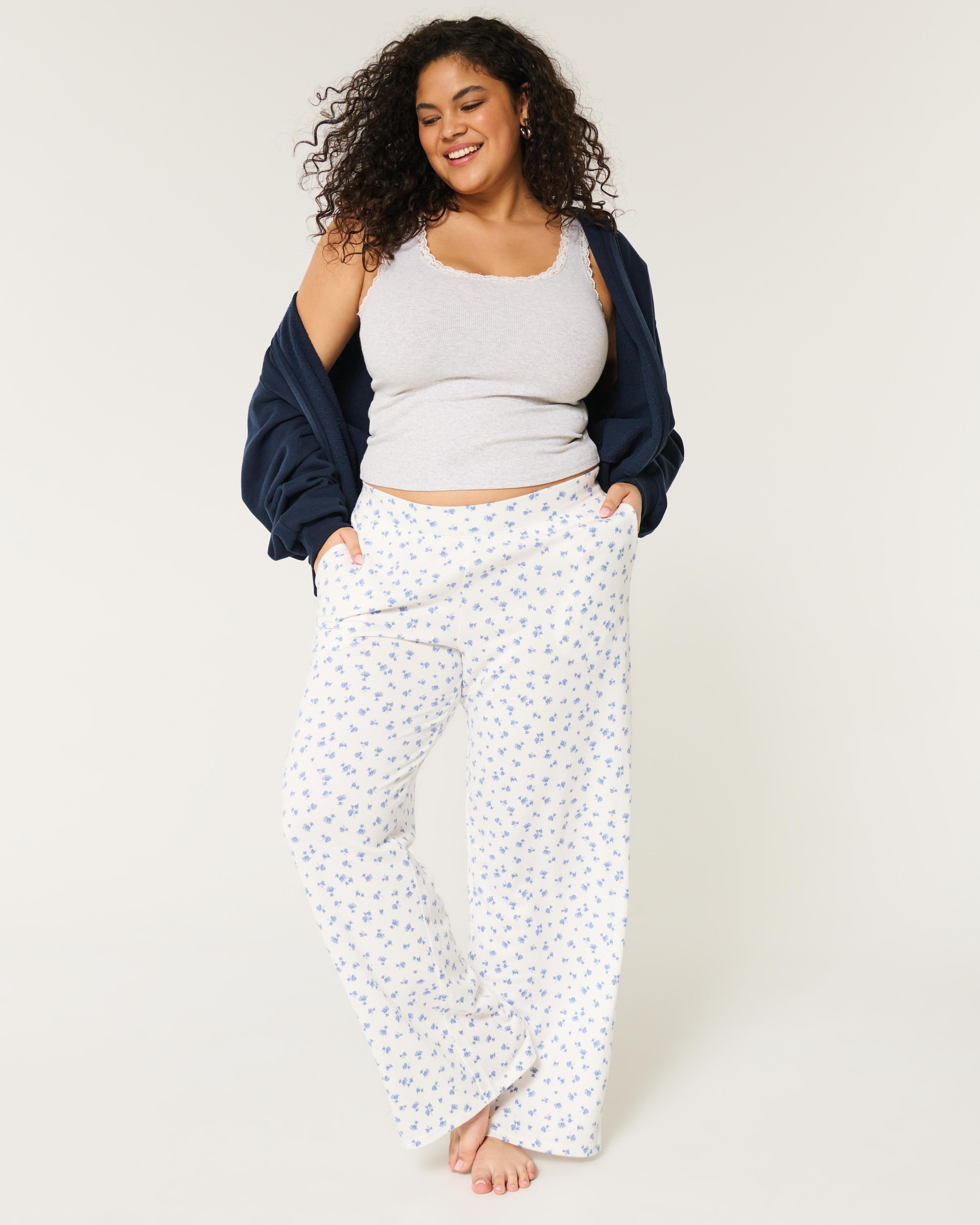 Cozy Wide-Leg Pajama Pants Product Image