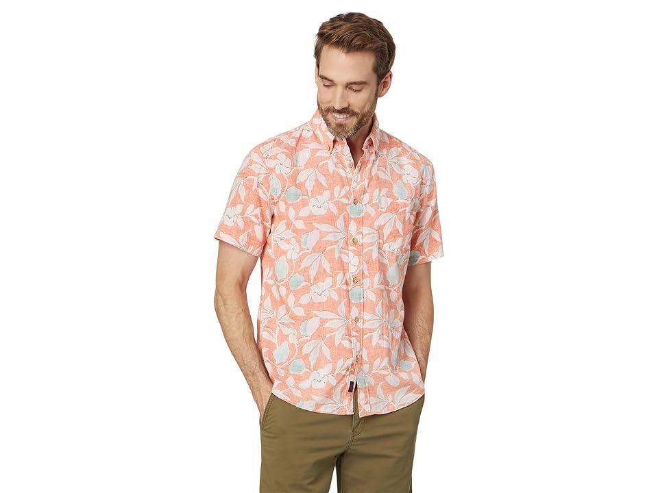 Faherty Ss Breeze Shirt (Blue Palm Foliage) Men's Jacket Product Image