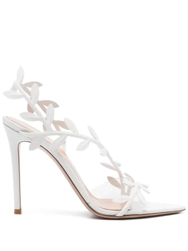 GIANVITO ROSSI 105mm Flavia Sandals In Weiss Product Image