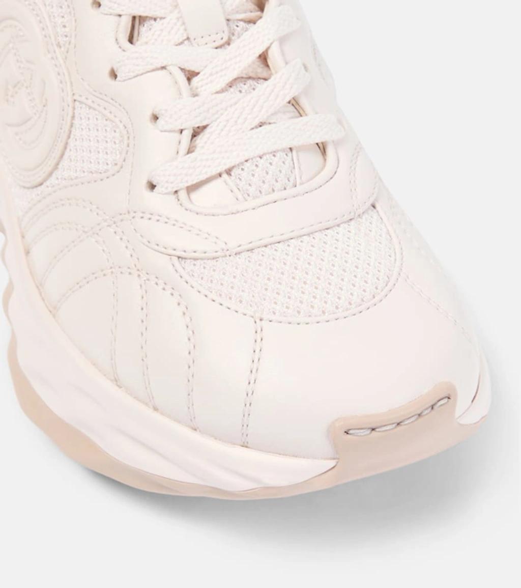 Interlocking G Leather Sneakers In Pink Product Image