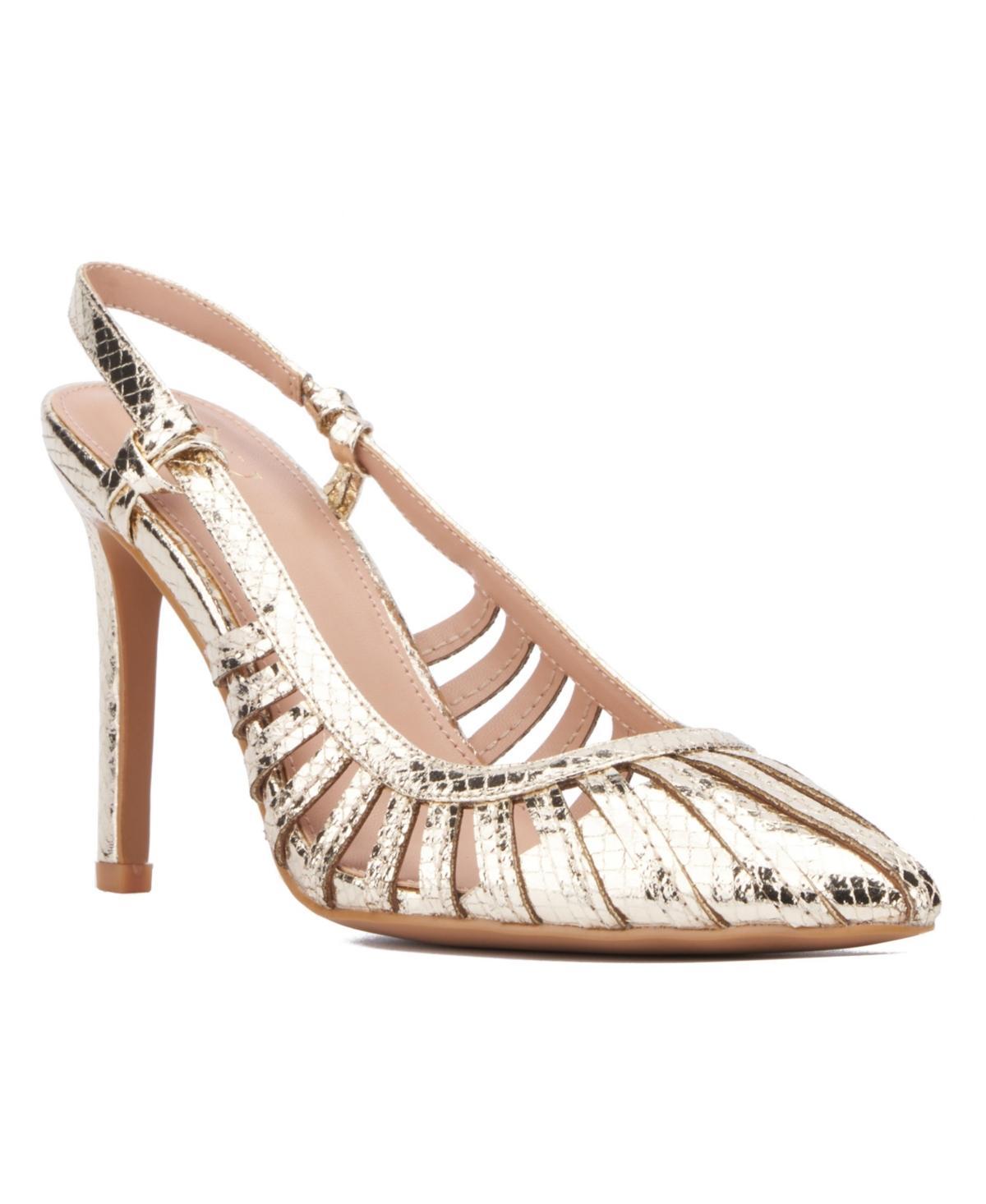 New York & Company Magdalene Womens Metallic Sling Back Heels product image