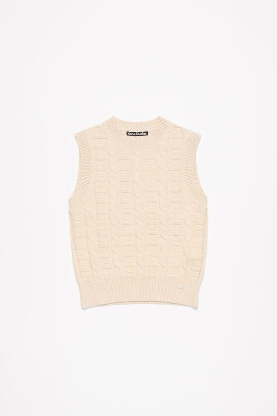 Cable wool sleeveless jumper Product Image