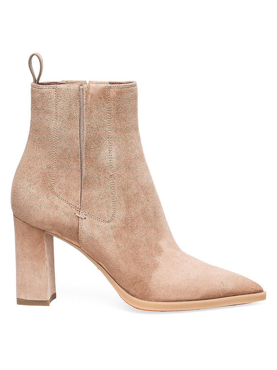 Womens 85MM Pull-On Stretch Suede Booties product image