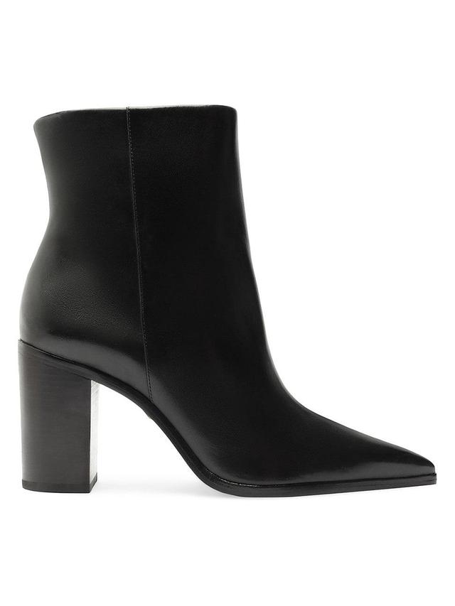 Womens Mikki 85MM Block-Heel Leather Booties Product Image