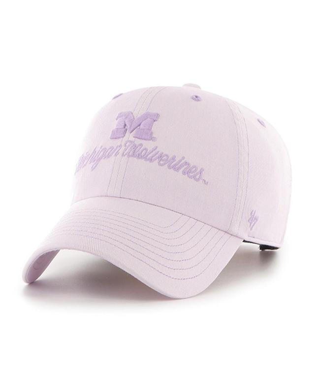 Womens 47 Brand Purple Michigan Wolverines Haze Clean Up Adjustable Hat Product Image