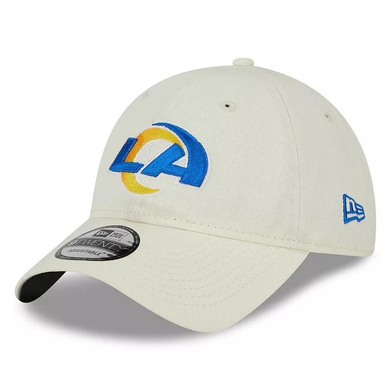 Mens New Era Cream Los Angeles Rams Core Classic 2.0 9TWENTY Adjustable Hat Product Image